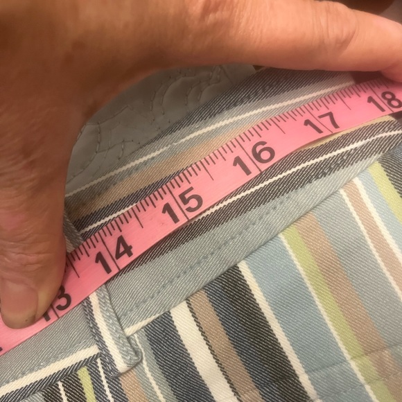 Loft stripped capris with bottom ankle detail - Picture 6 of 8